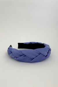 Juliette Satin Hairband / Azure Blue