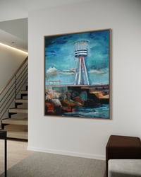 Image 4 of Painting / maleri / "Charlottenlund – Malerdrømme og tankestreger – Bellevue" / 120x150 cm