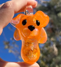 Image 1 of Drippy Orange Juice Opal Puppy Pendant 