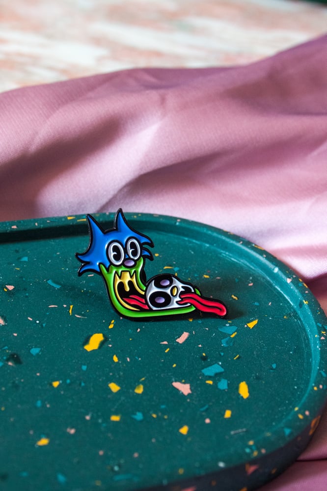 Image of Skull Poppin Felix Soft Enamel Pin