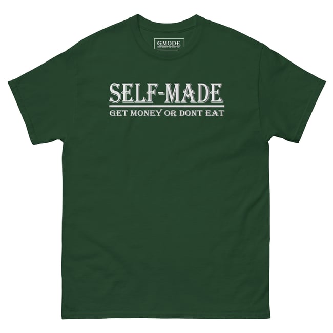 Selfmade  classic tee white writing