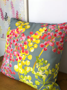 Image of inky blooms cushion