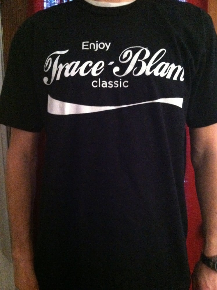 Trace Blam — Black Coca Cola Shirts-Mens