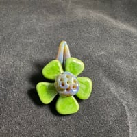 Image 2 of Sparkle Green Flower Pendant 