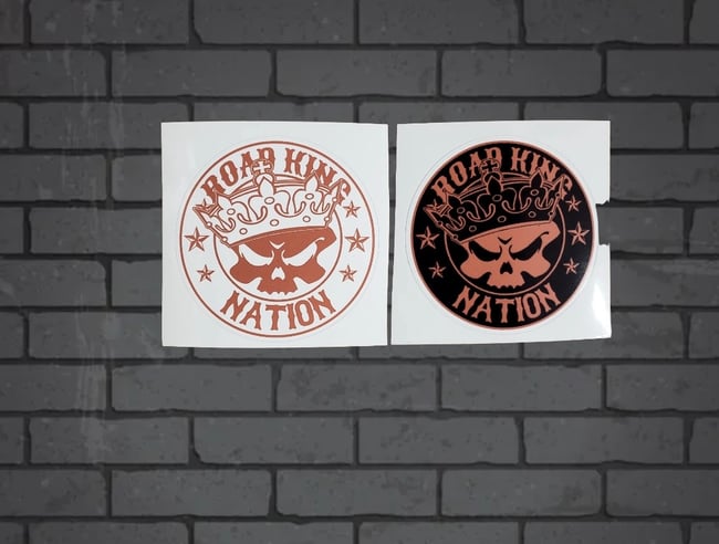 Road King orange sticker set