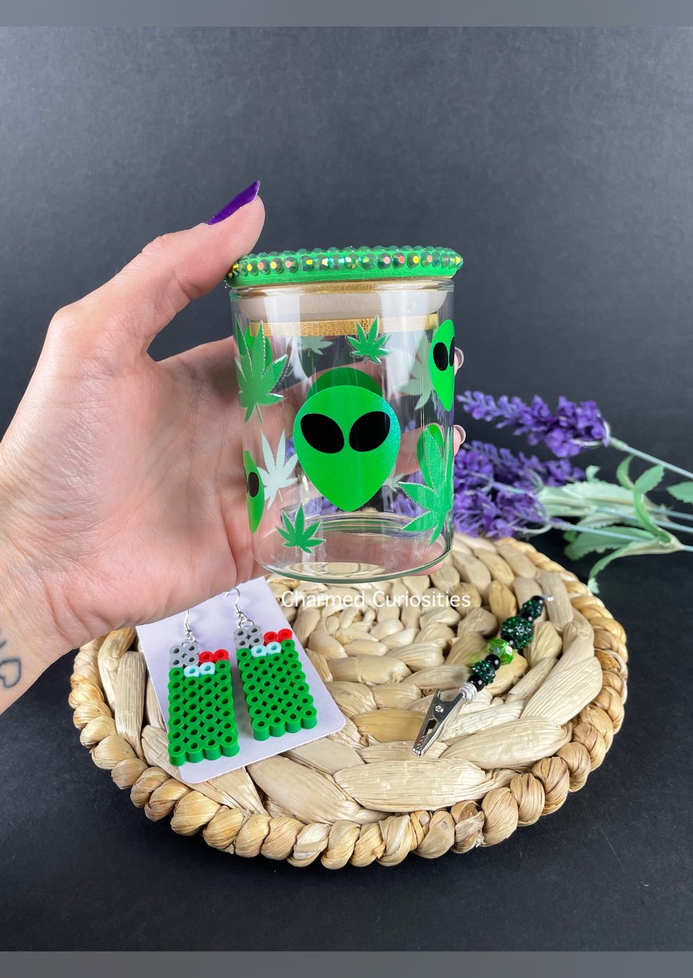Alien Green Leaf Mini Smoking Set 