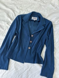 Image 2 of Vintage blue velvet jacket // M
