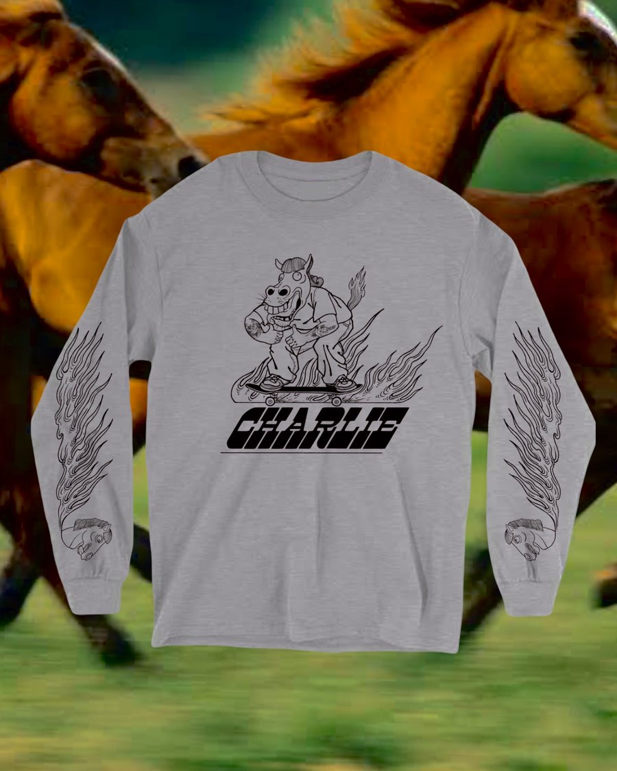Image of Flame Horse ::: Grey Heather with 