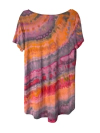 Image 5 of ♻️ UPCYCLED XS Express Ultra Soft Hi-Low Tee in Bright Agate Ice Dye