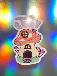 Image 1 of mushroom house sticker