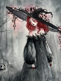 Image 3 of Cnámh-the bone witch- inktober 28