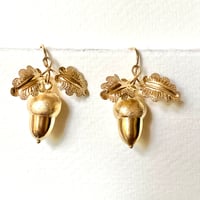 Image 5 of GOLD ACORN EARRINGS