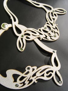 Image of Symmetrical Shadow Scroll Necklace