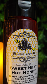 Image 2 of 👑The Armored Kingdom Premium Sweet Heat Hot Honey(12oz) 🌶🍯