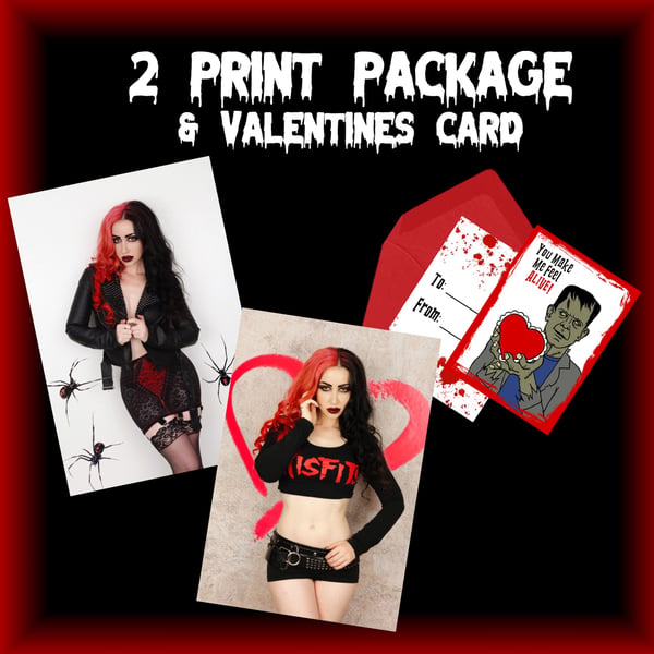 Image of 2 prints & valentines card signed to you 