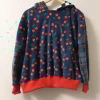 Image 1 of Cherries🍒 and Checks Fleece hoodie