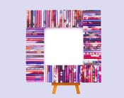 Image of Lavender, Pink Recycled Magazines Frame - Square Frame Made from Recycled Magazines