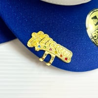 Image 4 of New Era 59Fifty Chrome Royal Gold w/H-Town Stones Blip included 