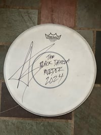 Signed snare drum head