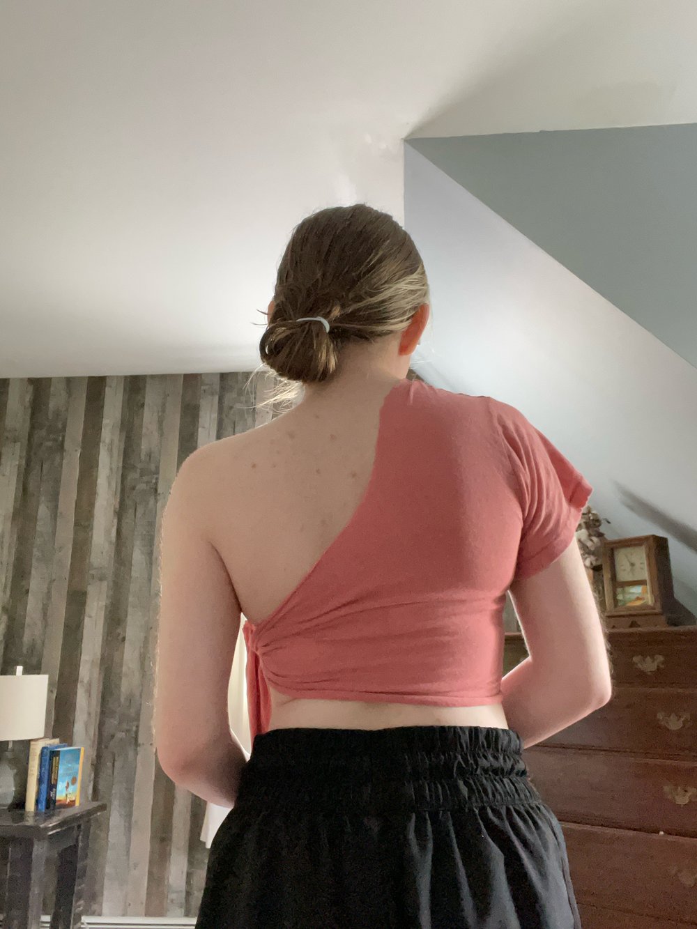 Image of Upcycled T-Shirt One Shoulder Top