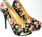 Image of Delicious Flower Print Pumps - Size 9
