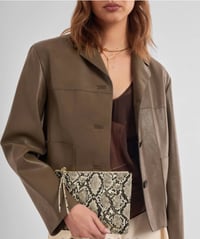 Image 1 of Katie Loxton Tassel Charm Pouch - Faux Snake