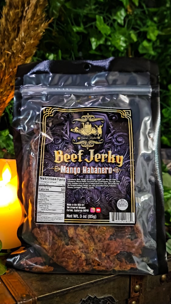 👑The Armored Kingdom Mango Habanero Beef Jerky 🥭🌶🍖