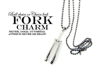 Image of BICYCLE FORK CHARM NECKLACE