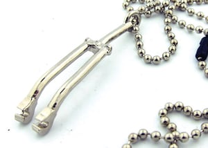 Image of BICYCLE FORK CHARM NECKLACE