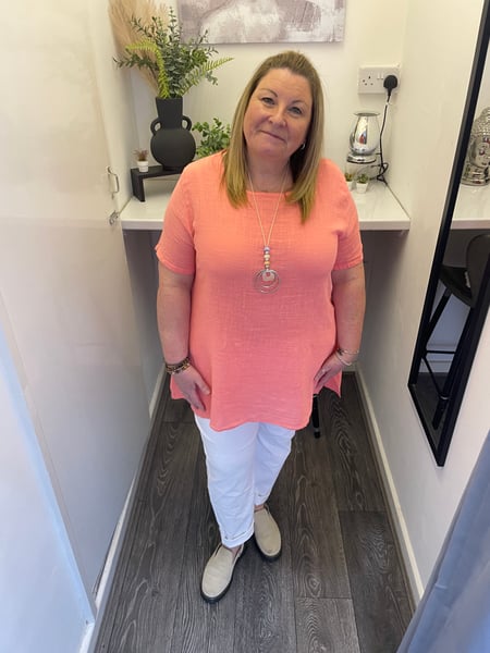 Image of Plain Asymmetrical Oversized Cotton Top