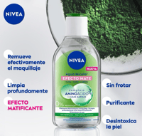 Image 3 of Agua Micelar Nivea Efecto Mate AminoAcido Algas Marinas 400 Ml