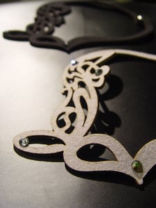 Image of Asymmetrical Shadow Scroll Necklace