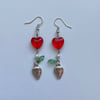 heart strawberry earrings