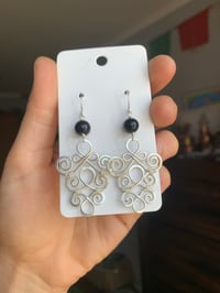 custom black onyx silver earrings