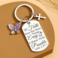 Image 5 of Faith Christian Gifts for Women Cross Bible Verse Keychain Religious Gift for Pastor Sister Mom Teen