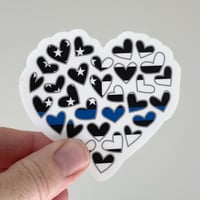 Image 1 of Thin line Heart of Heart Stickers