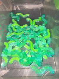 Image 2 of Random Colored TPU Gummy Worm Keychain