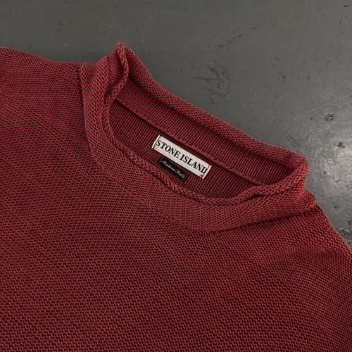 Image of SS 2001 Stone Island mock neck sweatshirt, size XL