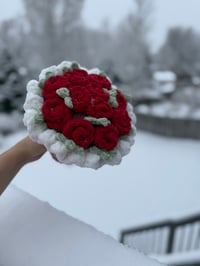 Image 2 of Jumbo crochet rose bouquet 