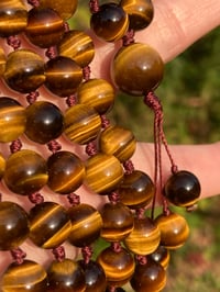 Image 3 of Yellow Tiger's Eye Mala, Yellow Tiger's Eye 108 Beads Japa Mala, Yellow Tiger Eye Gemstone Necklace