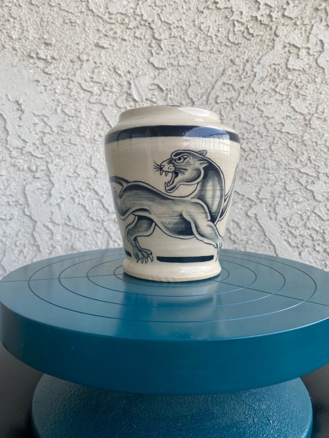 Panther vase
