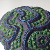 Image 3 of Black Walnut Wood Vessel - Highly Embellished (526)