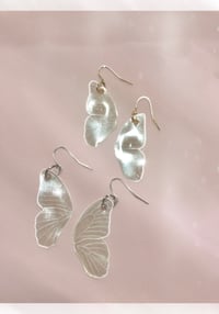 Image 2 of Frosted Fairy Wing Earrings