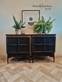 Image 1 of Pair of Nathan Bedside Cabinets in Black