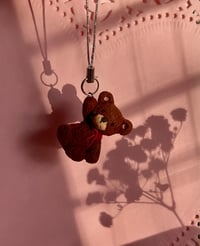 Image 2 of Leo Charm- Handmade Teddy Bear Charm- Cute Polymer Clay Accessory