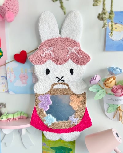 Image of Springtime Bunny 💐🐇 - Rug Mirror