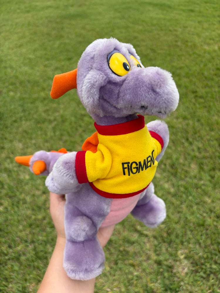 Image of Figment Plush 11" Stuffed Animal Walt Disney World Toy Disneyland Dragon VTG