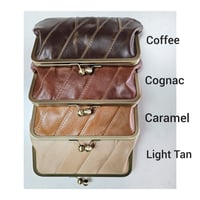 Image 3 of Earthy Leather Mosaic Purses