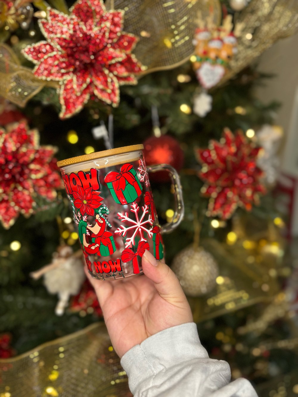 Image of 17oz Frosted/ Clear mug - Christmas 15