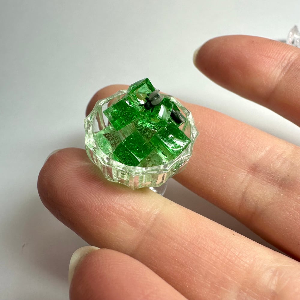 Image of Cubed Gelatin with Flies